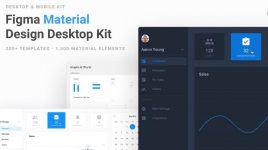 Figma premium desktop material UI kit