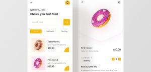 Donuts delivery app Figma concept