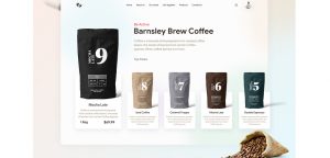 Free coffee lover landing page for Figma