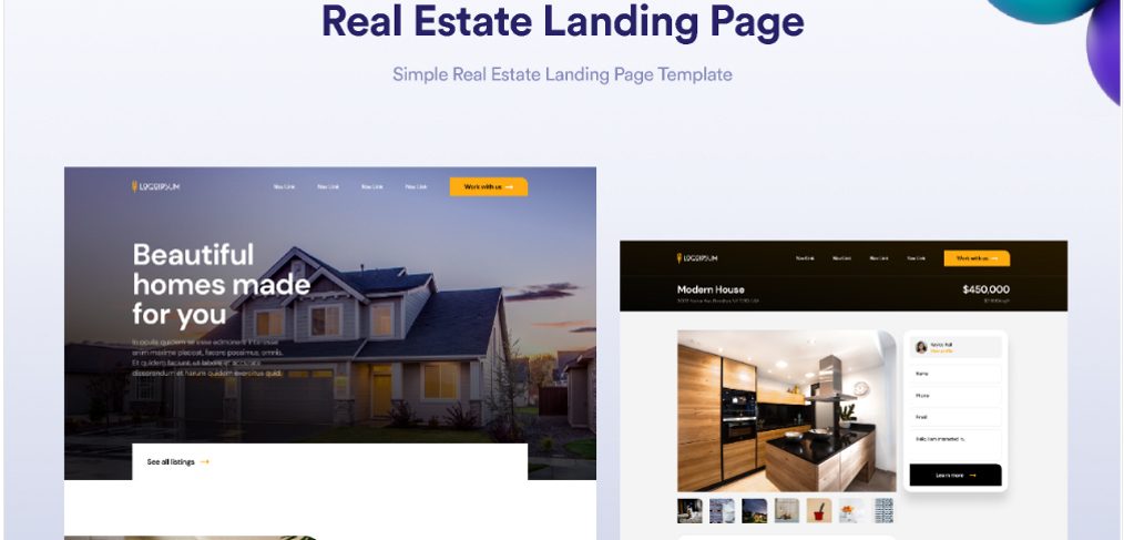 Figma free real estate website template